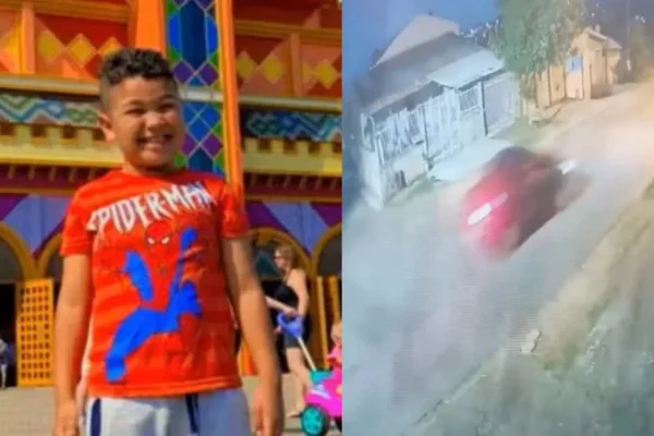 Imagem colorida de menino atropelado e de acidente - Metrópoles
