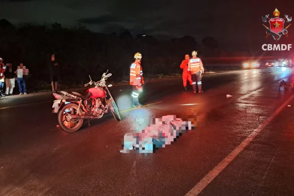 Pedestre morre atropelado por motocicleta na DF-440, em Sobradinho