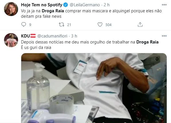 Droga Raia bloqueia anúncio em canal bolsonarista e vira assunto na web - imagem 5 Droga Raia bloqueia anúncio em canal bolsonarista e vira assunto na web - imagem 5