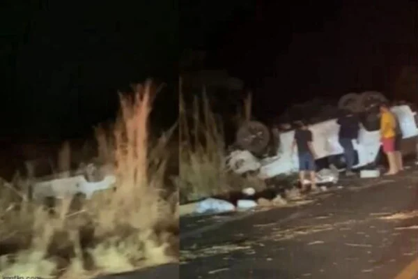 Imagem colorida de acidente fatal em Mato Grosso - Metrópoles