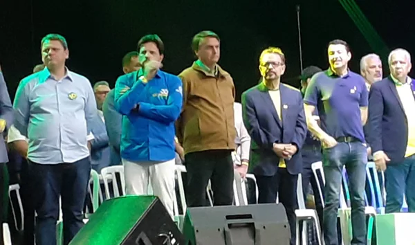 Jair Bolsonaro em encontro com evangélicos