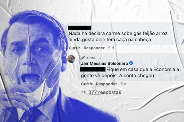 ilustração resposta de bolsonaro no facebook sobre inflação