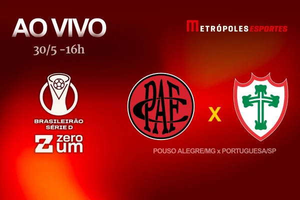 Série D ZeroUm: Metrópoles transmite Pouso Alegre-MG x Portuguesa-SP