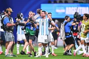 Lionel Messi comemora classificação na Copa do Mundo Lionel Messi comemora classificação na Copa do Mundo