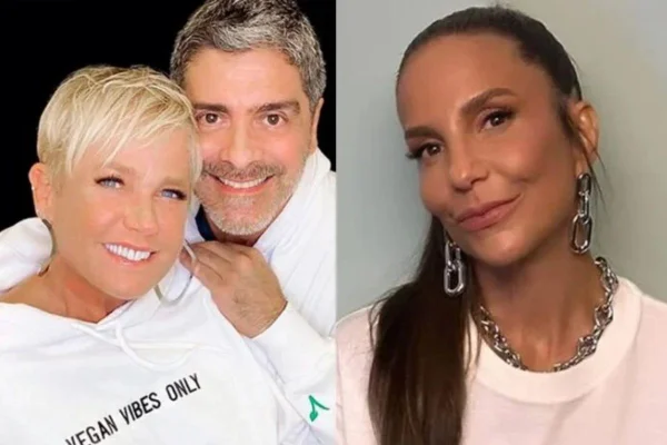 Montagem colorida de Xuxa, Junno e Ivete - Metrópoles