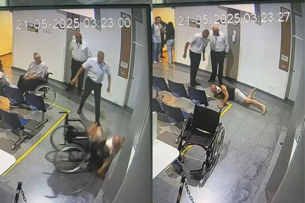 Segurança de hospital em SP agride paciente em cadeira de rodas