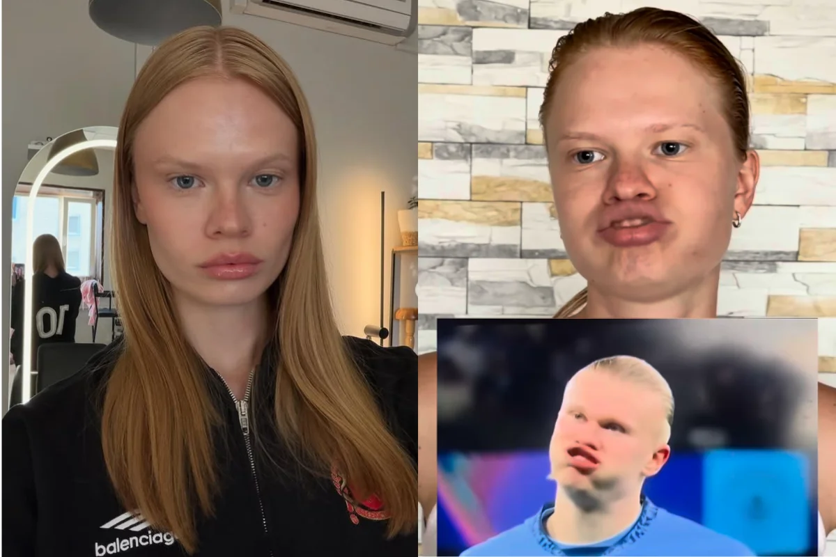 Modelo russa vira meme ao ser comparada com Haaland após goleada no Brasil