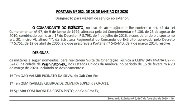 Exército envia militares aos EUA para fazer “reparos elétricos” - destaque galeria Exército envia militares aos EUA para fazer “reparos elétricos” - destaque galeria