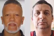 Policiais civis Valdenir Paulo de Almeida, o "Xixo" (esq.), e Valmir Pinheiro, conhecido como "Bolsonaro", presos por envolvimento com o PCC