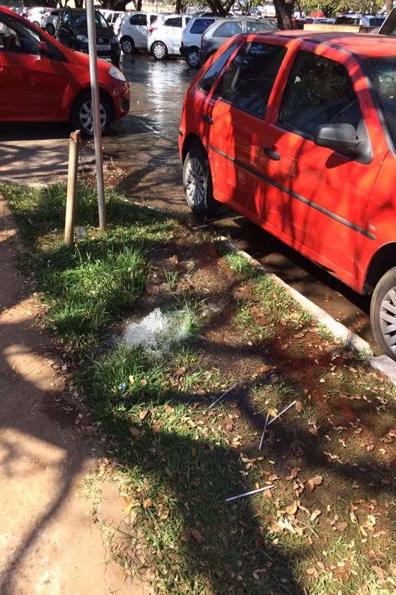 “Vazamento” de água chama atenção no Setor Hospitalar Sul - imagem 5 “Vazamento” de água chama atenção no Setor Hospitalar Sul - imagem 5