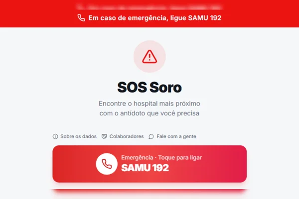 SOS Soro: morador do DF cria site que pode salvar vítimas de picadas