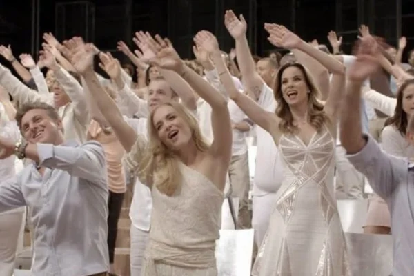 Imagem de uma das gravações da vinheta de fim de ano da Globo - Metrópoles
