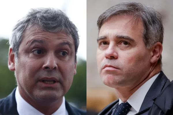 O petista Lindbergh e André Mendonça