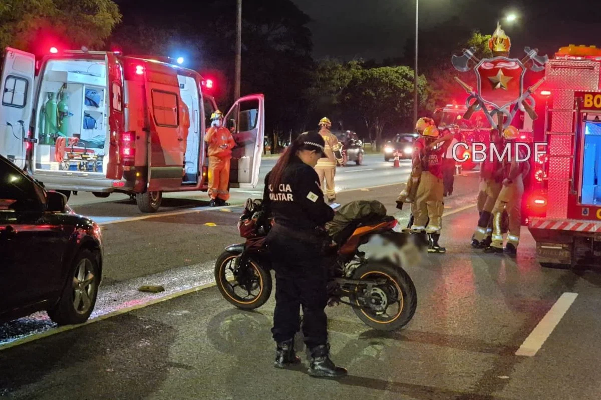 PMDF ficou responsável pelo local após o atendimento dos bombeiros PMDF ficou responsável pelo local após o atendimento dos bombeiros
