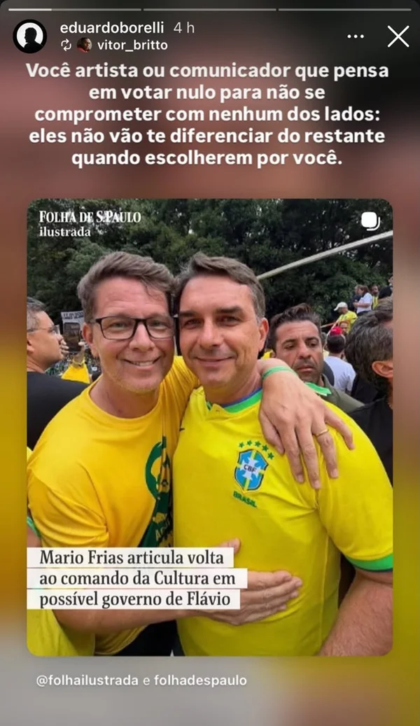 Ator de Leandro no filme sobre a dupla faz críticas a Flávio nas redes - destaque galeria