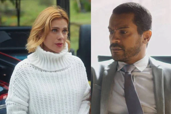 Montagem colorida de Lumiar e Ben, personagens da novela Vai na Fé - Metrópoles