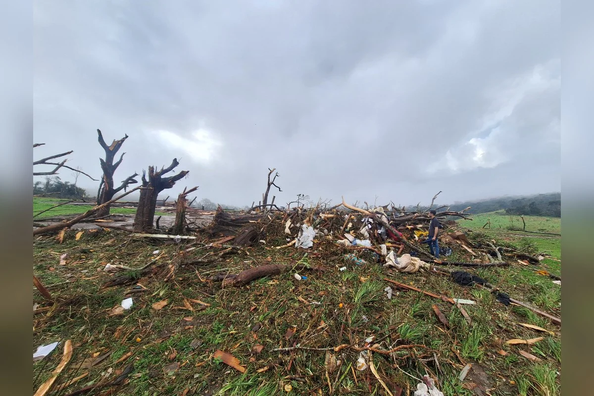 Imagem ilustrativa sobre Tornado no Paraná atinge ventos de 332 km/h, aponta Simepar