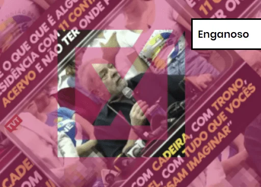 Montagem colorida de apuração do Projeto Comprova sobre presentes recebidos pelo presidente Lula