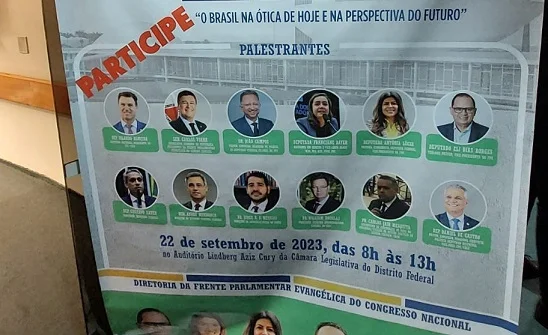 Jorge Messias em evento evangélico - Metrópoles