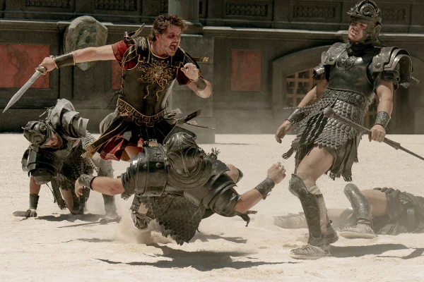 Cena colorida do filme Gladiador 2 - Metrópoles