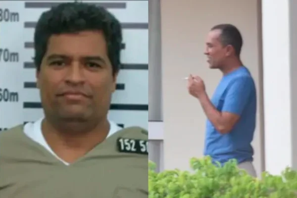 Imagem prismada de Marcolinha e Fuminho, apontados como líderes do PCC