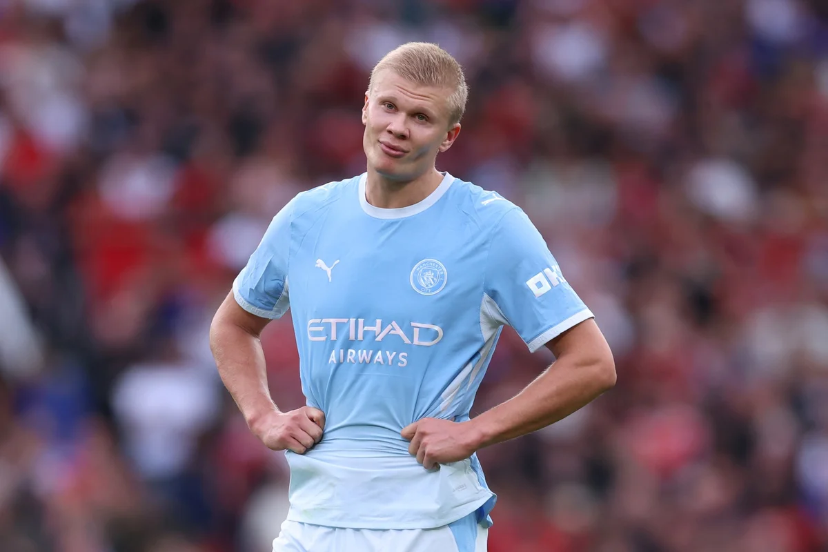 Haaland marcou o gol da vitória do Manchester City sobre o United. Haaland marcou o gol da vitória do Manchester City sobre o United.