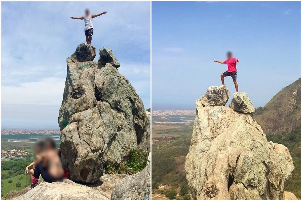 Turistas na Pedra do Macaco Turistas na Pedra do Macaco