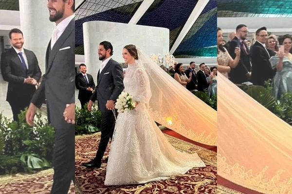 Marcela Merheb e Silvio Tiecher se casam na Catedral de Brasília