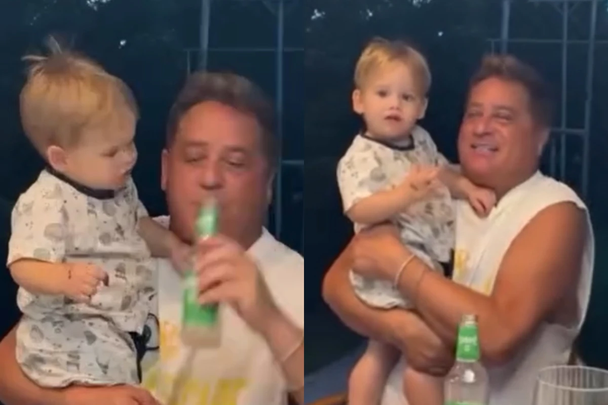 Leonardo e a controvérsia com bebida alcoólica no neto