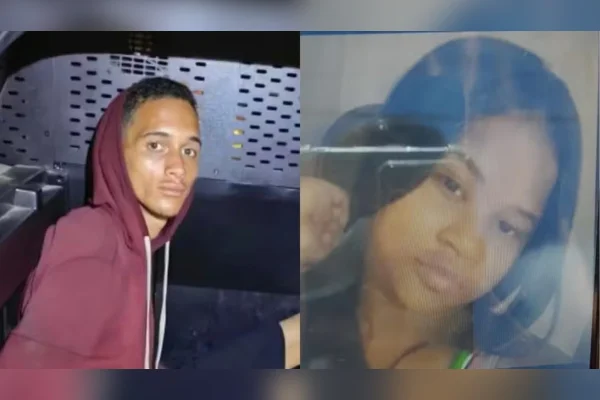 Imagem colorida mostra casal - Metrópoles