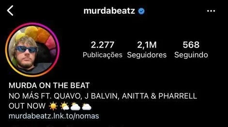 Por sua vez, Murda também deixou de seguir Anitta... Por sua vez, Murda também deixou de seguir Anitta...