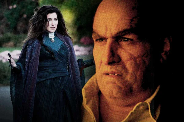 Foto colorida de Agatha Harkness e Pinguim - Metrópoles