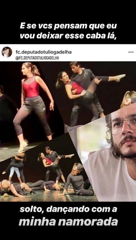 Túlio postou essa foto no Stories Túlio postou essa foto no Stories