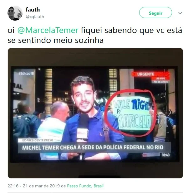 Homem dá “vale night para Marcela Temer” ao vivo na GloboNews - imagem 5 Homem dá “vale night para Marcela Temer” ao vivo na GloboNews - imagem 5