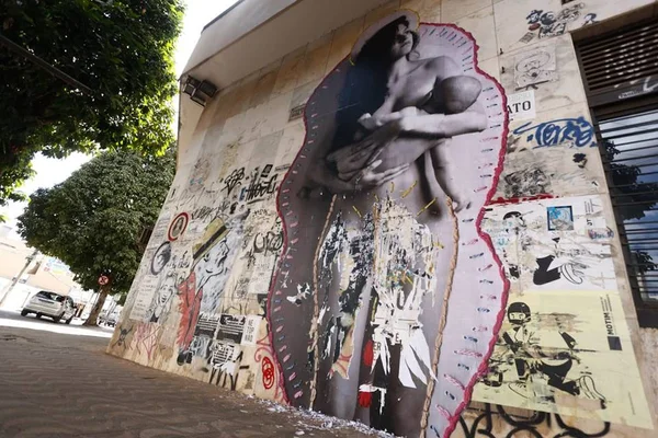 obra de arte feminista destruída em goiânia, goiás, menos de 12 horas depois de pronta