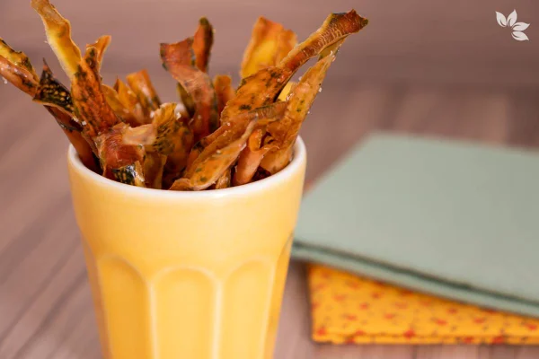 Receita de chips de casca de abóbora