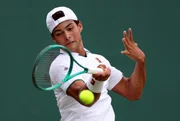 Guto Miguel jogando em Wimbledon Guto Miguel jogando em Wimbledon
