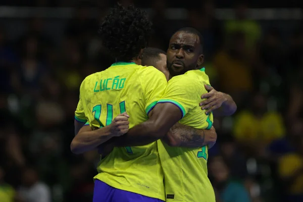 Imagem colorida da Seleção Masculina de Futsal