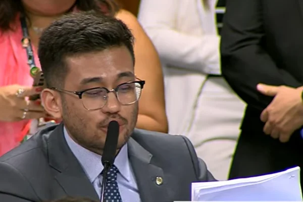 Imagem colorida do O deputado federal Kim Kataguiri (União-SP)