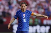 Luka Modrić na partida entre Croácia e Portugal