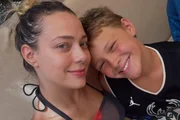 Carol Dantas posa com seu filho, Davi Lucca, de 13 anos Carol Dantas posa com seu filho, Davi Lucca, de 13 anos