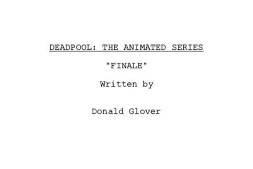 O título do script é Finale, indicando que este seria o último episódio da série O título do script é Finale, indicando que este seria o último episódio da série