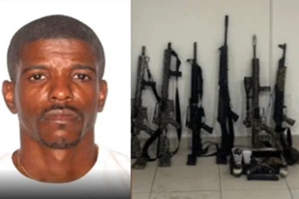 "Vidigal": chefe do Comando Vermelho em Angra é preso com seis fuzis