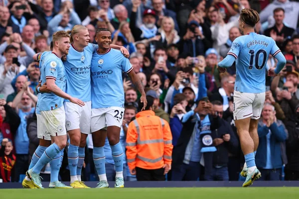 Manchester City comemora gol - Metrópoles