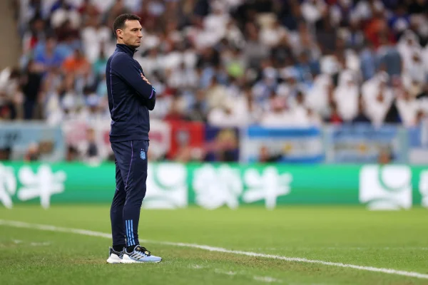 Lionel Scaloni, técnico da Argentina, durante jogo