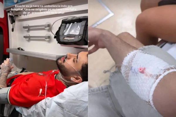 Funkeiro passou mal durante uma apresentação em Portugal e precisou ser hospitalizado. Ele disse que a sensação térmica lá era de “103ºC”