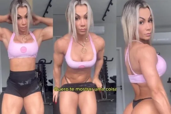 Foto colorida da fisiculturista Vivi Winkler - Metrópoles