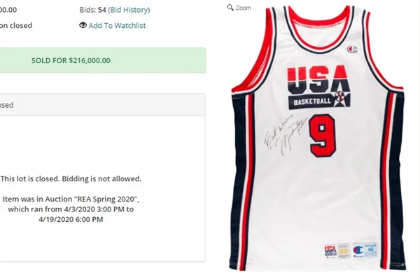 Camisa histórica de Michael Jordan