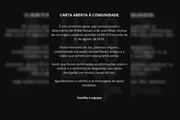 Carta aberta à comunidade Carta aberta à comunidade