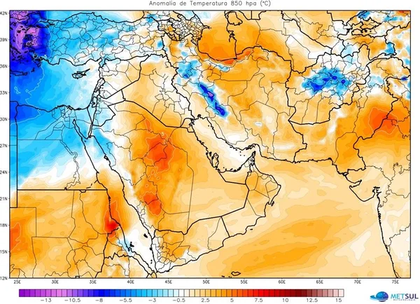 Mapa de temperatura da Turquia durante o terremoto de magnitude 7,8 - Metrópoles